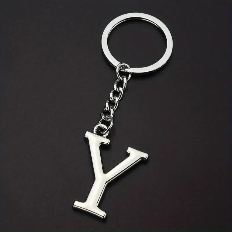 New Diy A-z Letters Key Chain Charm 26 Letters Keychain Men Keychain Couple  Gift Jewelry Car Key Ring - Temu