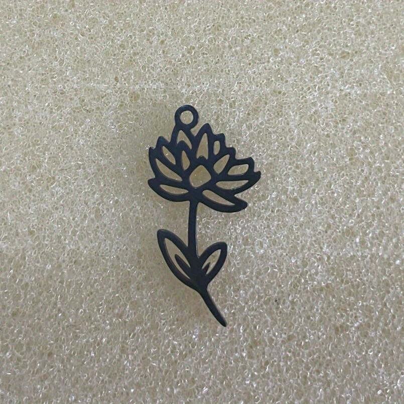 No Fade Stainless Steel Flower Charms For Jewelry Making Supplies Rose  Lotus Sunflower Pendants Breloque Pour Fabrication Bijoux