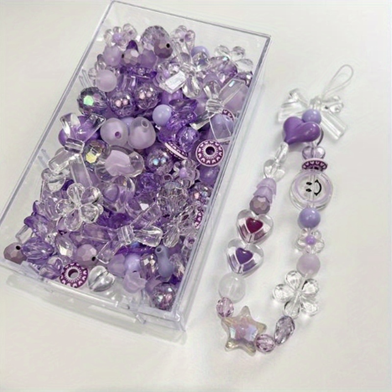 Transparent Color Acrylic Mixed Loose Beads Diy Handmade - Temu Canada