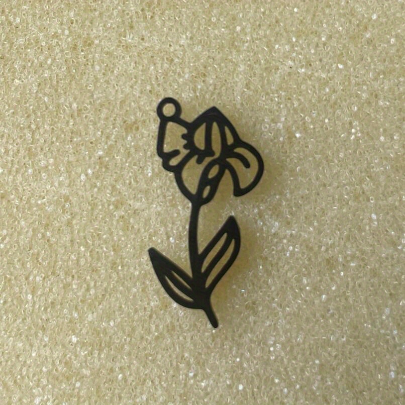 Lot 1 12 Monthly Flower Diy Charms Wholesale Stainless Steel - Temu