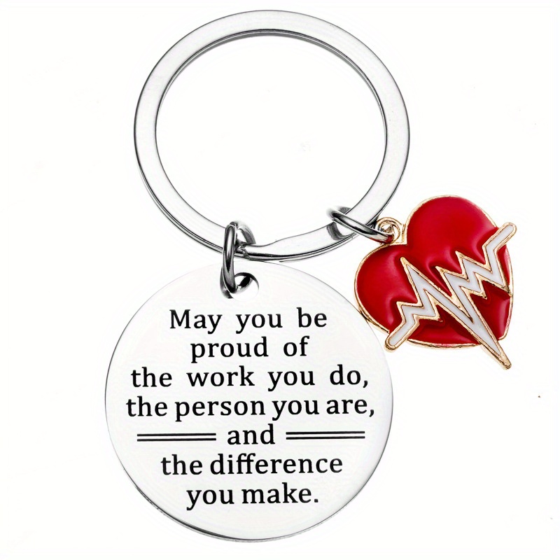 Nurses Prayer Keychain Metal Key Ring Purse Bag Backpack Car Key Charm ...