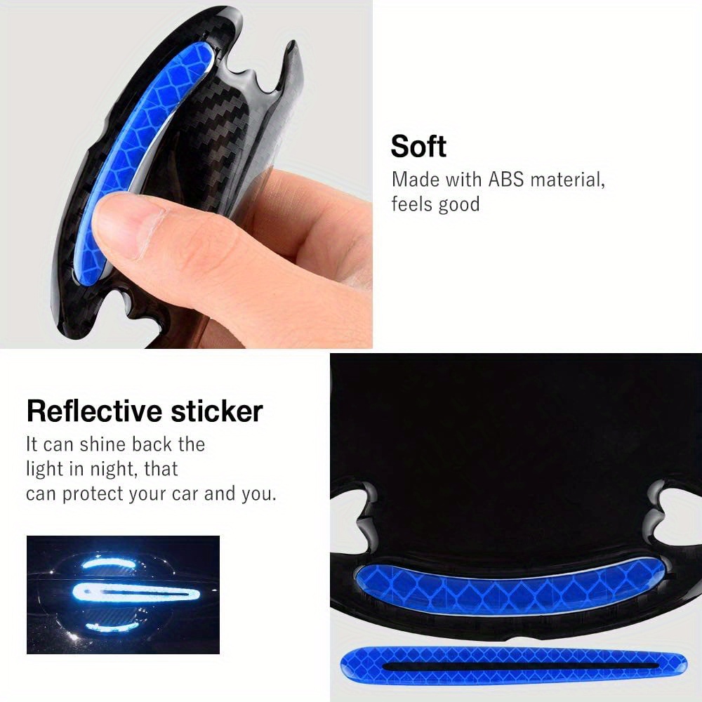 8pcs door handle protective film safety reflective strip door wrist protective sticker door handle sticker lacquer anti scratch sticker details 3