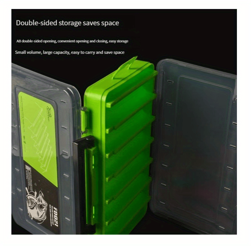  HERCHR Fishing Lure Box, Bait Storage Case with Magnetic  Buckle Portable Double Sided Fly Fishing Box Organizer Fishing Tackle  Storage Trays for Vest Casting Fly Fishing : Sports & Outdoors