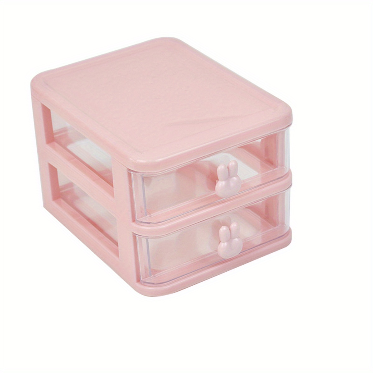 Multi Layers Rabbit Handle Storage Box, Cute Multifunctional