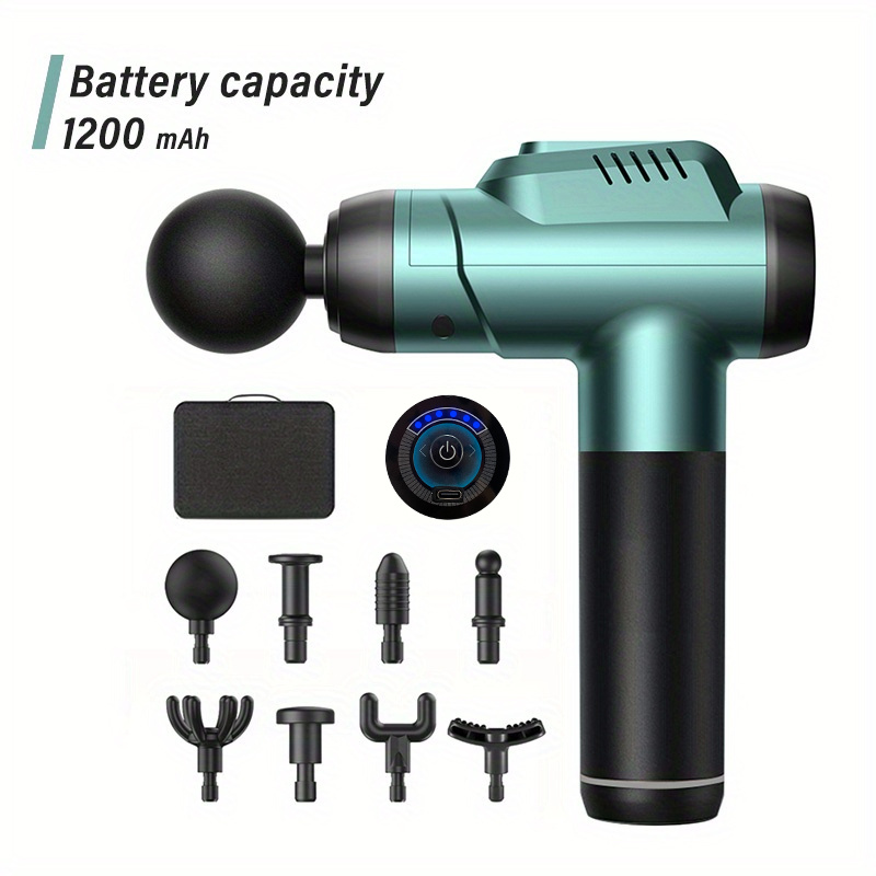 Upgrade Muscle Massage Gun For Athletes, Portable Handheld Electric Massager  With 6 Speed Level, 8 Replaceable Heads For Different Muscle Groups - Temu