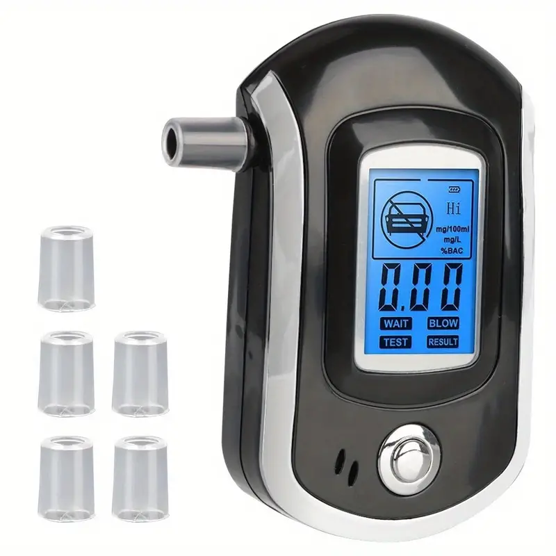 1pc mini police grade breathalyzer with lcd display at6000 alcohol tester get accurate results instantly details 6