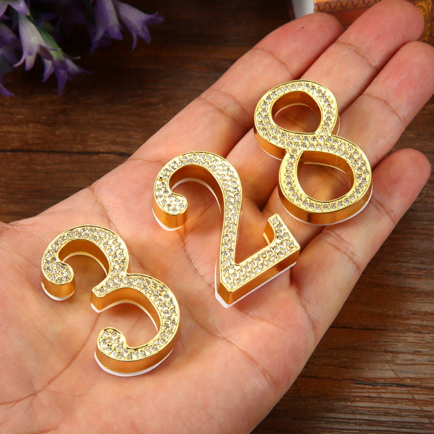 Self adhesive Metal 3d House Number Fashion Doorplate Number Temu