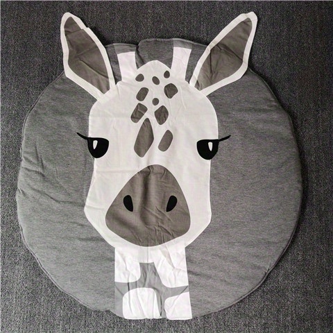 three dimensional animal round crawling mat baby crawling mat cotton thickened baby play mat childrens room decoration game house props removable liner with zipper vacuum packaging details 2