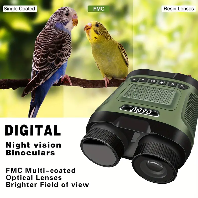 jinyu night vision goggles adult night vision binoculars digital infrared binoculars with 32gb memory card with battery usb rechargeable can save photos and videos optical video detection details 4