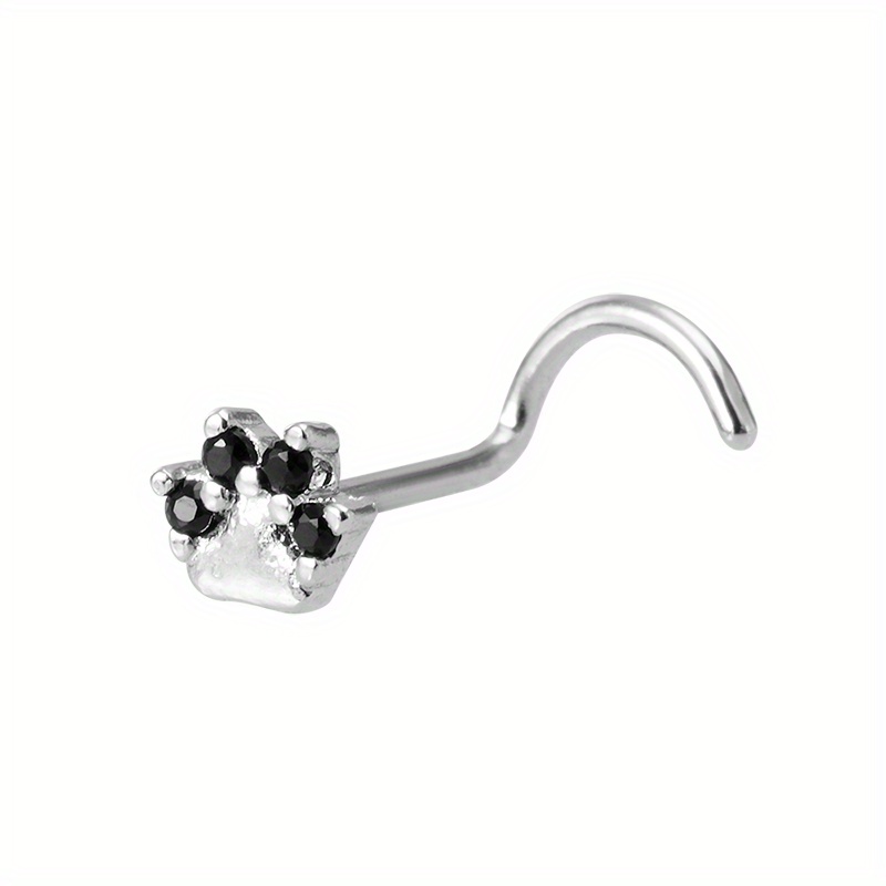 Paw print clearance nose stud