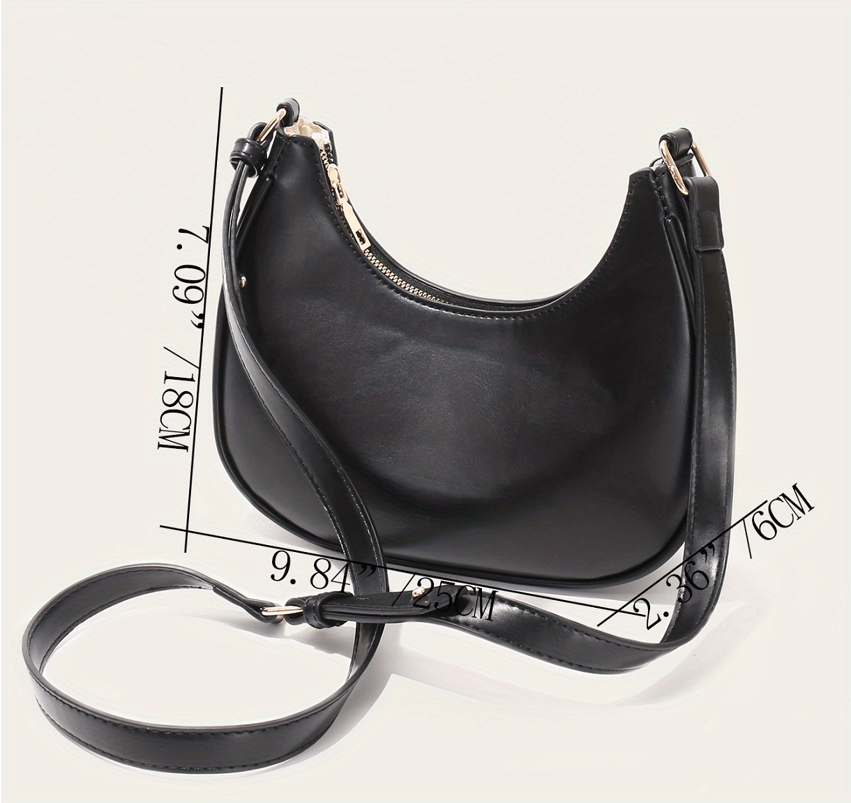 Minimalist Leather Hobo Bag Women s Shoulder Bag Simple Temu