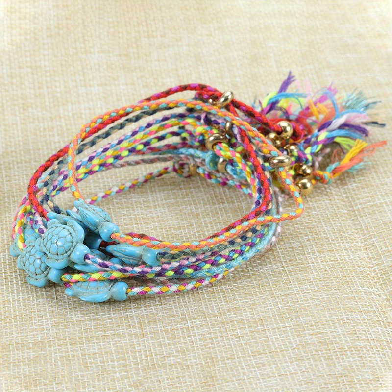 Suyi 5 Cavigliere Fatte A Mano Con Tartaruga E Conchiglie – Boho – Regolabili – Gioielli Esteri Per Donna