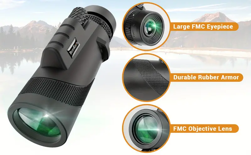 8x42 monocular telescope for adults kids friends high powered hd handheld monoculars lightweight compact telescope clear view for wildlife bird watching hiking hunting camping travel details 2