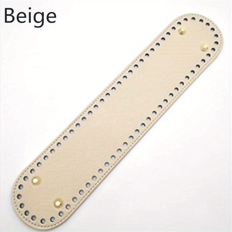 TEMU 32*7cm Pu Leather Bag Bottoms, Diy Handmade Oval Long Bottom, Bag Accessories For Knitting Handbag