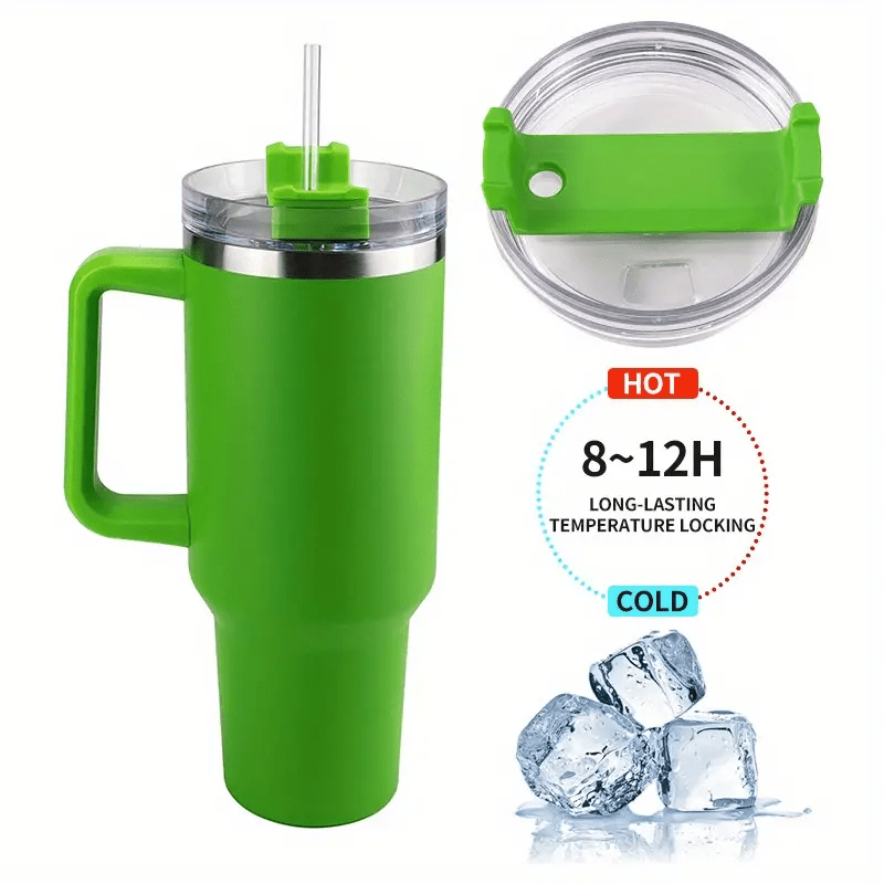 Green Canteen 40 oz. Double Wall Stainless Steel Teal/White Tumbler with Handle (2-Pack)