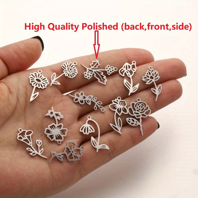 Cup Stainless Steel Charms, Stainless Steel Findings,necklace Pendants,  Flower Earrings,jewelry Supplies,geometry Steel Charms SSD1533 