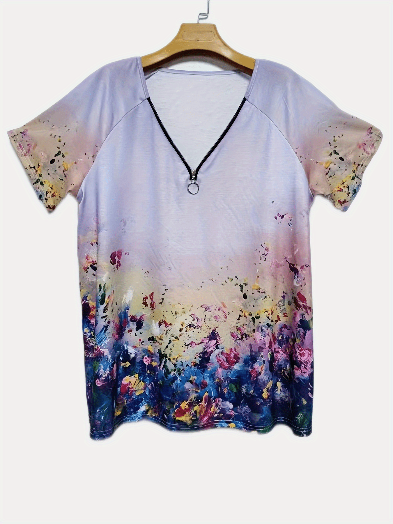 Xihbxyly Plus Size V Neck Shirts for Women, Shirts Floral Print Flowy Tee  Shirts Loose Casual Tshirt Low Cut Tops for Women Cute Womens Tops Sexy  Blouses Plus Size Party Tops Pink,3XL 