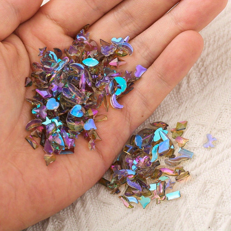 Purple Velvet Crystal Rhinestones Flatback Glass Gems for DIY Crafts Nails  Decor
