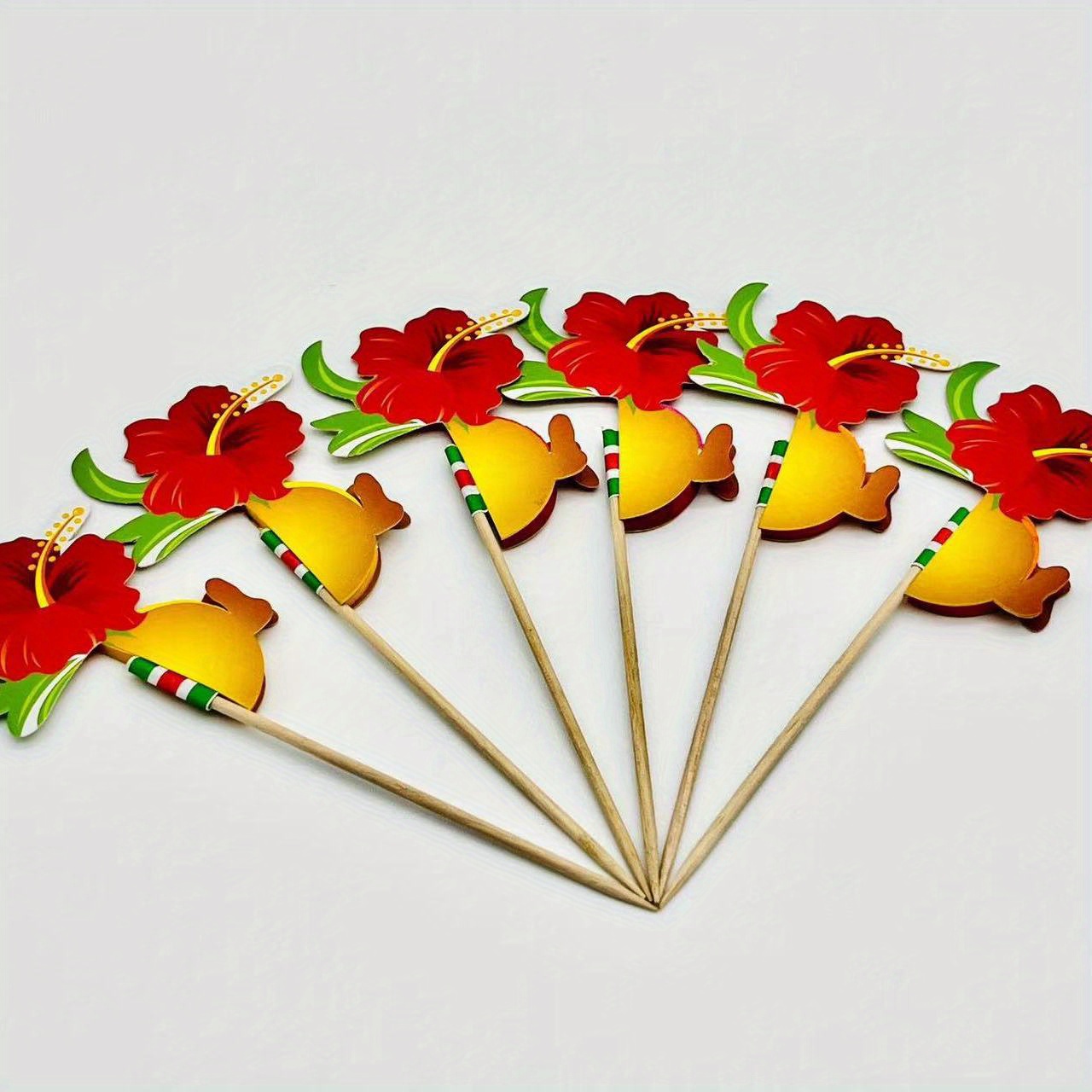 Straw Topper Hibiscus Flower 