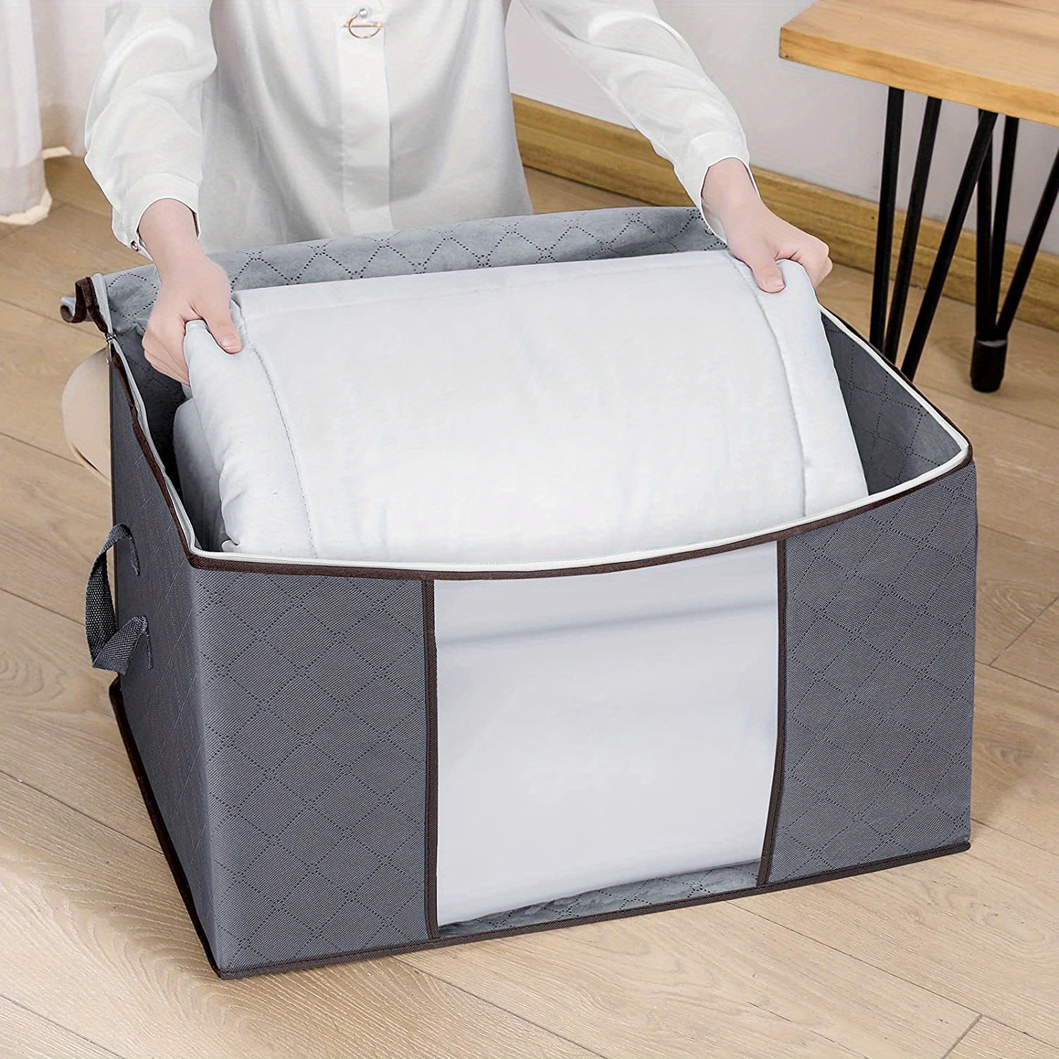 Lowest Price: 90L Large Storage Bags, 6 Pack Clothes Storage Bins  Foldable Closet Organizer Storage Containers with Durable Handles