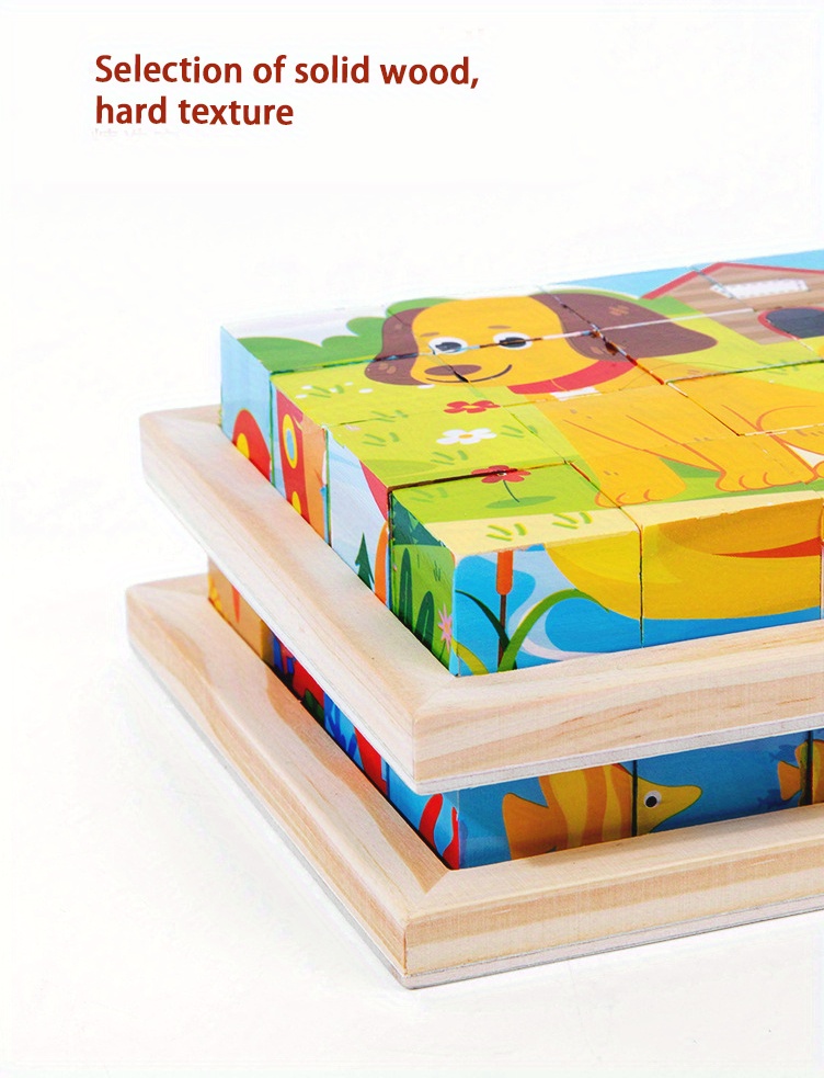 Puzzle en blocs de bois pour tout petits de 1 à 3 ans jeux - Temu