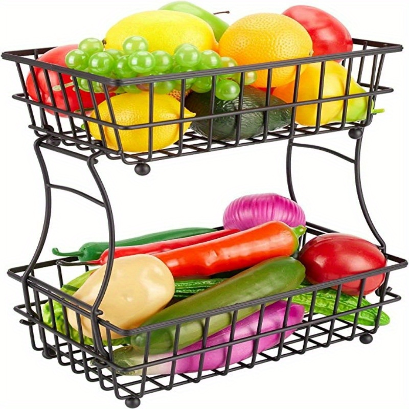 Fruit Basket 2 Layers Large Capacity Multifunctional Fruit - Temu New ...