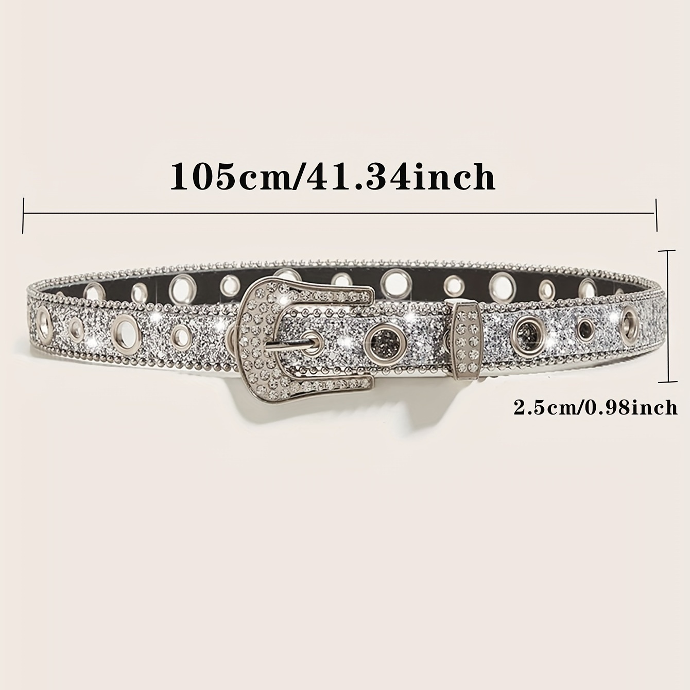 Glitter Sparkling Rhinestone Belt Women's Trend Colorful Y2k Temu