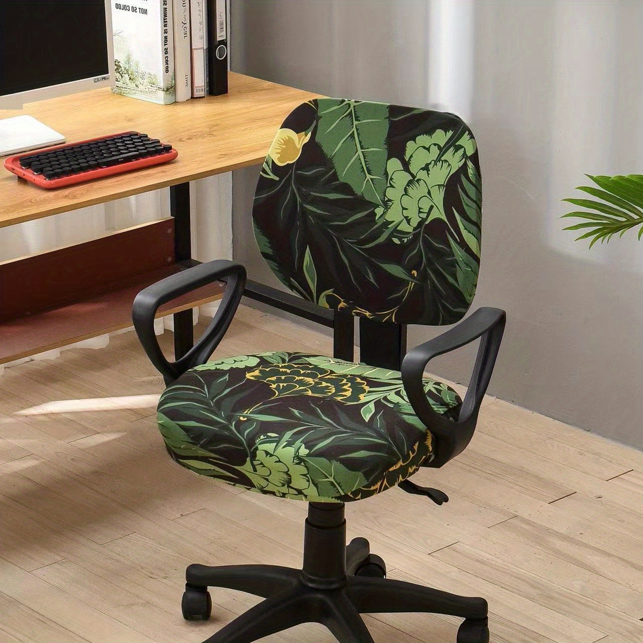 Spandex Office Chair Covers Stretch Gaming Chair Seat Protector Elastic  Armchair Cover Rotating Lift Computer Chair Slipcover