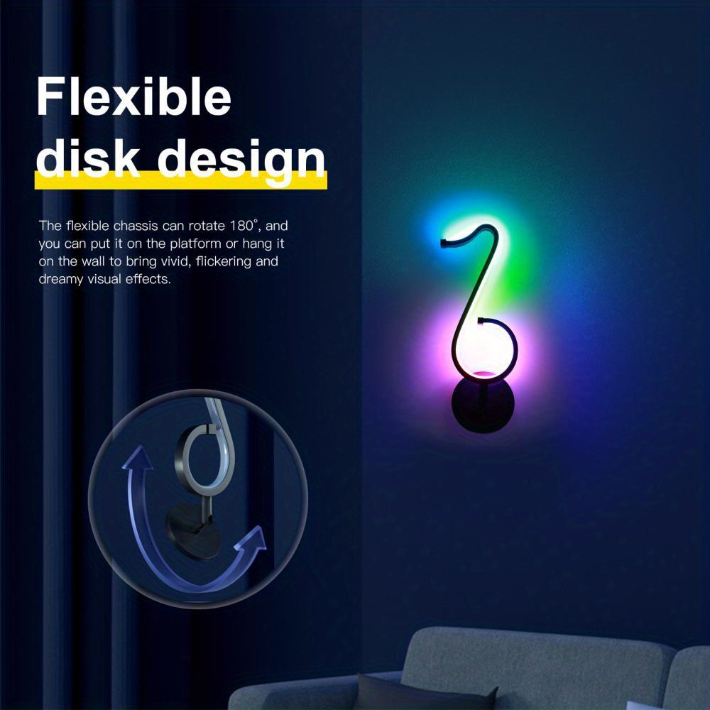 light up your gaming room with this musical note smart table lamp 1000 color changing modes 210 scene modes 255 music modes details 5