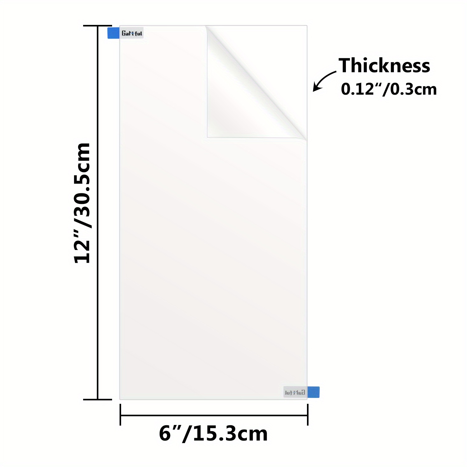 Hojas de acrílico transparente de 12 x 12 x 1/4 pulgadas de grosor, paquete  de 2 hojas de plexiglás fundido de 0.236 in ideales para tamaño de