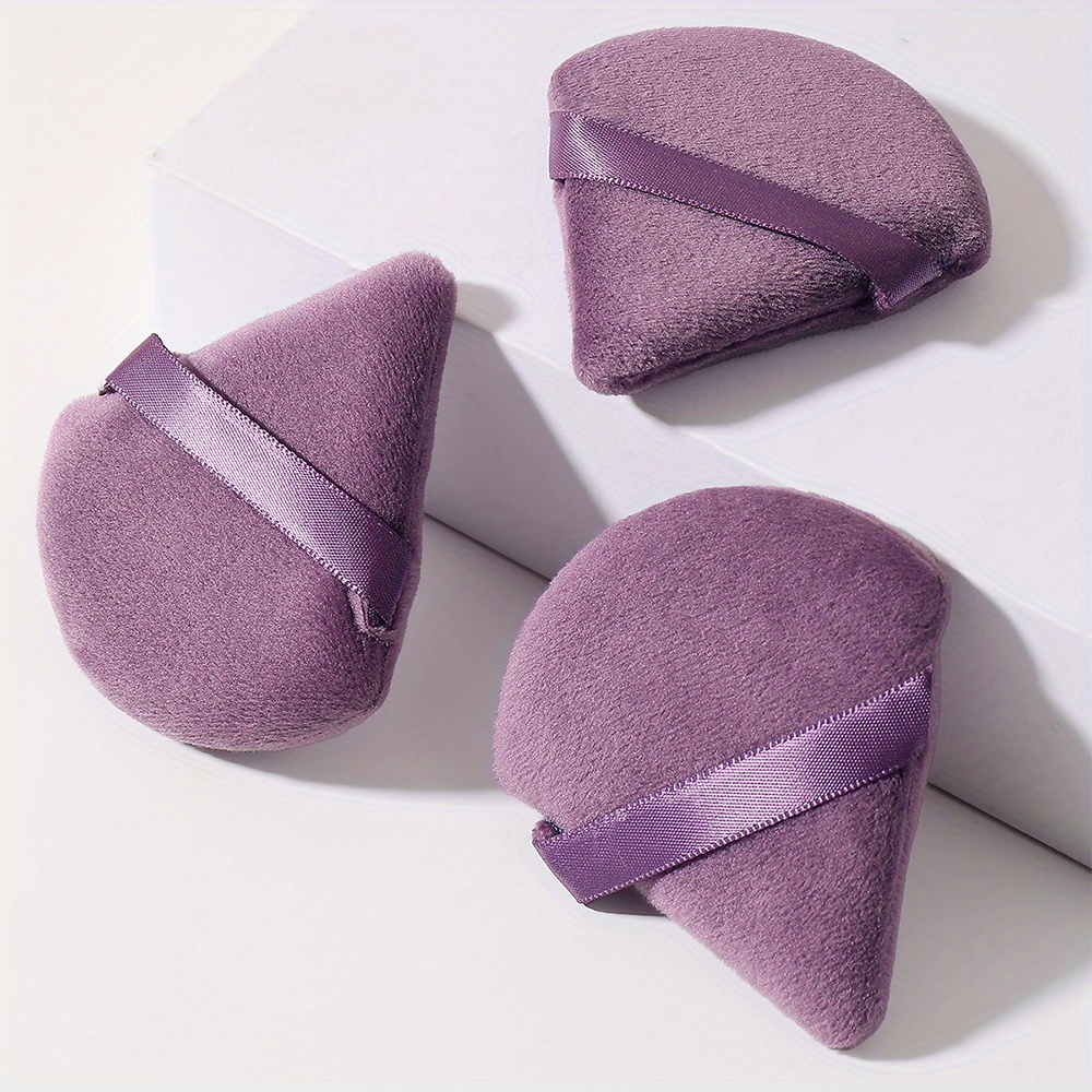 Powder Puffs Velour In Triangle Wedge Shape Designed - Temu