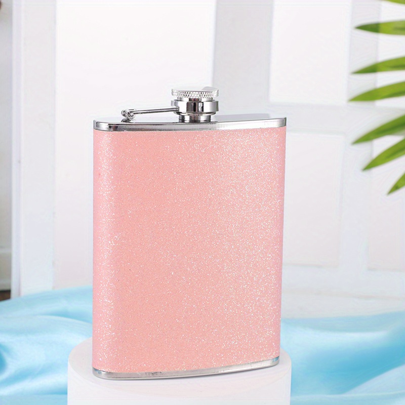 8oz Stainless Steel Hip Flask, Purple