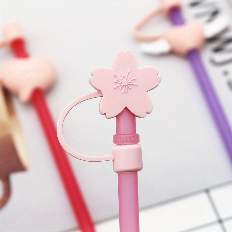 Daisy Strawberry Cloud Sakura Straw Topper Straw Cover Straw Plug