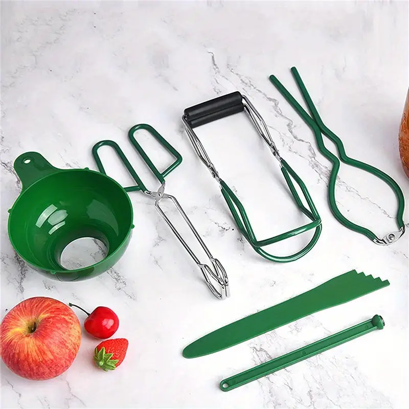 6pcs Canning Tools - Stainless Steel Canning Set/pickling Kit For Beginners  - Canning Kit Includes Extra Wide Mouth Funnel For Mason Jars
