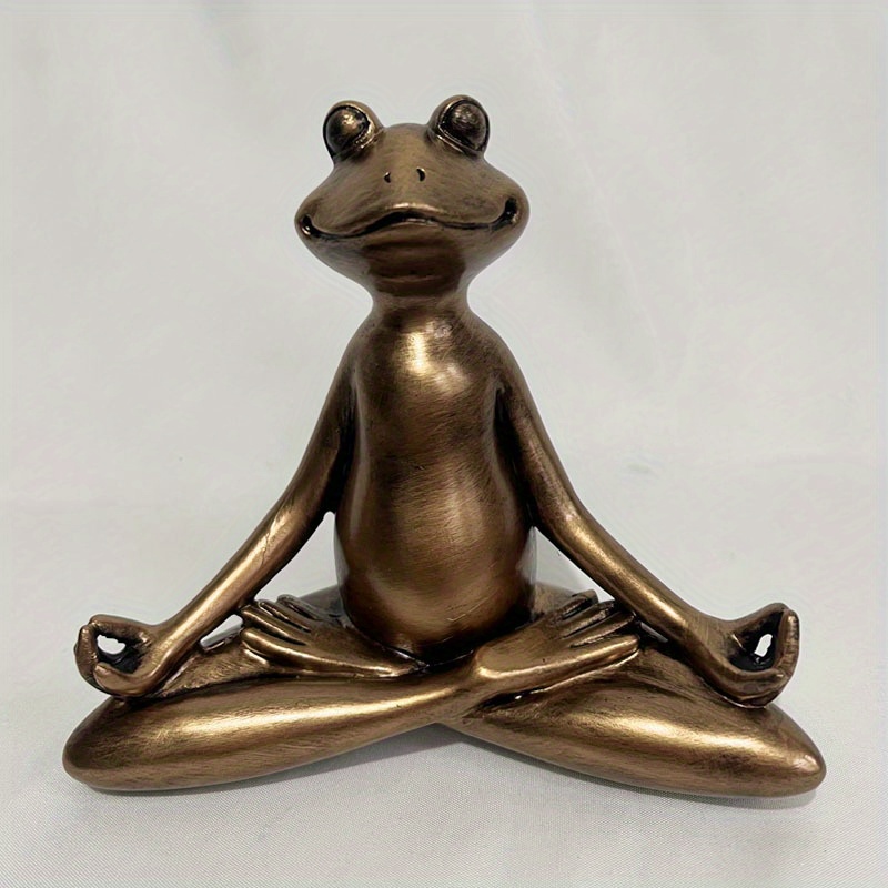 Frog Meditating Yoga Statue Ornament Frog Zen Gifts - Temu