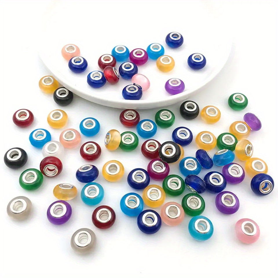 Assorted Craft Beads Large Hole Lampwork Spacer Beads - Temu