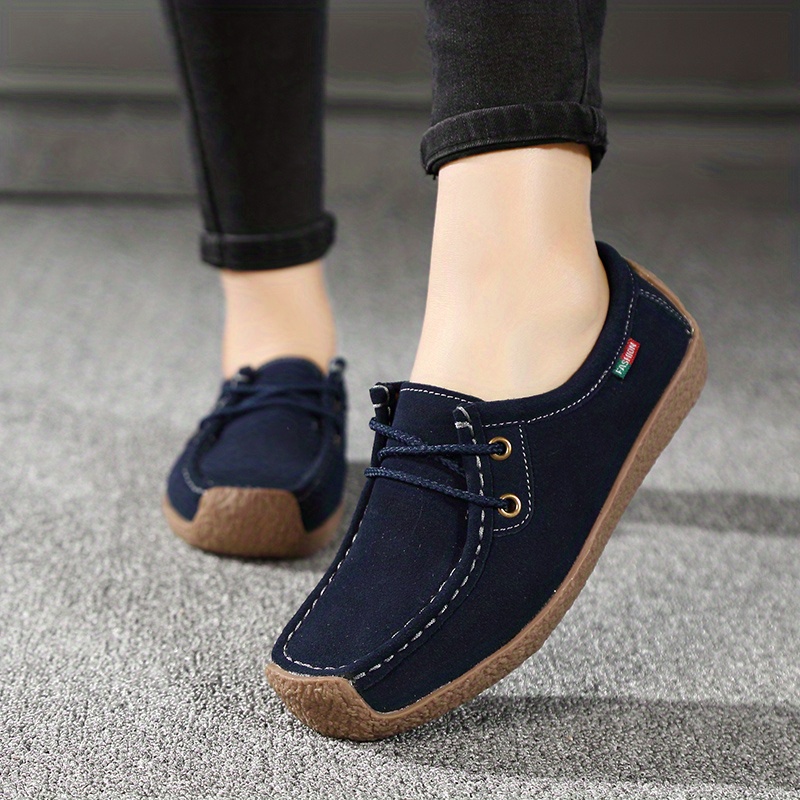Women's Flat Shoes Lightweight Closed Toe Lace Up Shoes Women's ...