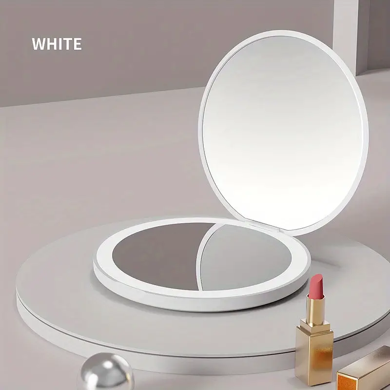Led Travel Portable Makeup Mirror Lighted Compact Mirror - Temu United Kingdom