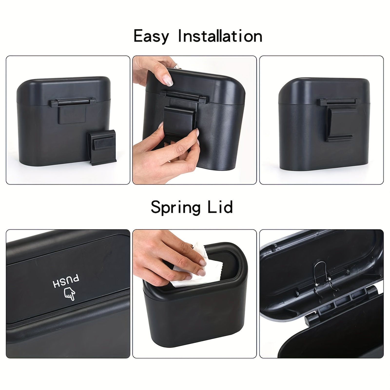 1pc Multipurpose Car Trash Bin Hanging Garbage Dust Case For Camping ...