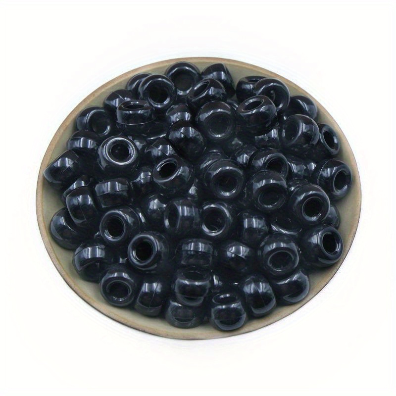 Acrylic Plastic Solid Color Round Loose Beads Large Hole - Temu