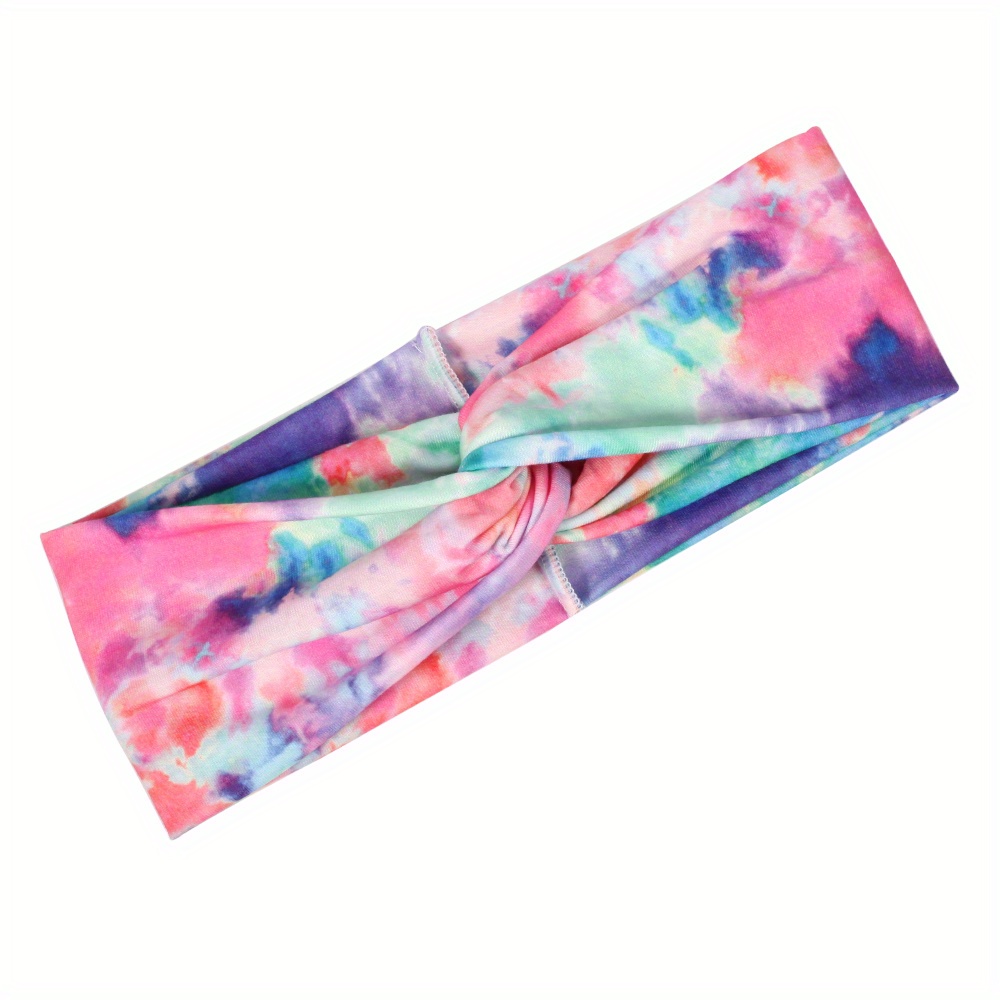 Boho Tie Dye Knotted Headband Bohemian Hair Accessory