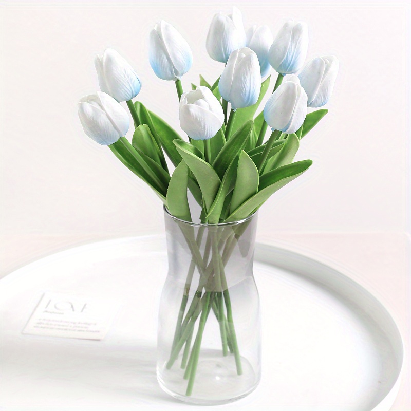 Tulips | Artificial Polyurethane Tulips For Wedding And Engagement, Tabletop Decoration, No Electricity Or Battery Required