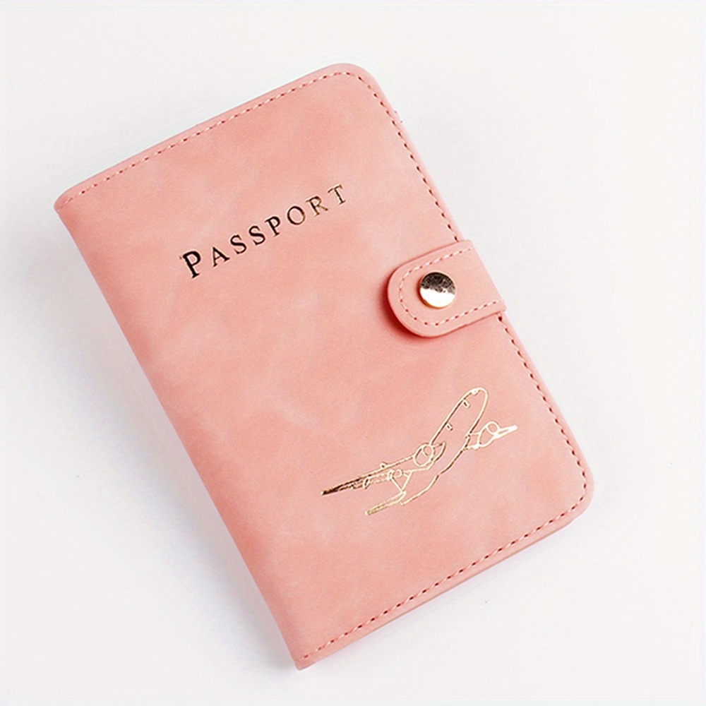 Funda Pasaporte Cuero Pu Practica Sencilla Diseño Unisex - Temu