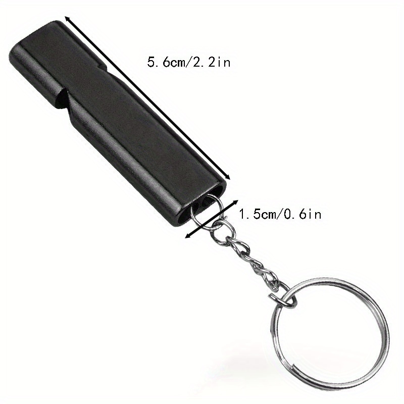 1pc Outdoor Survival Whistle Key Ring Men Aluminum Alloy Metal Double ...