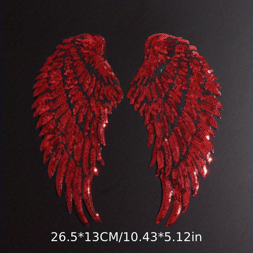 Sequin Wings Patches, Embroidered Badges Clothes DIY Decoration Sticker