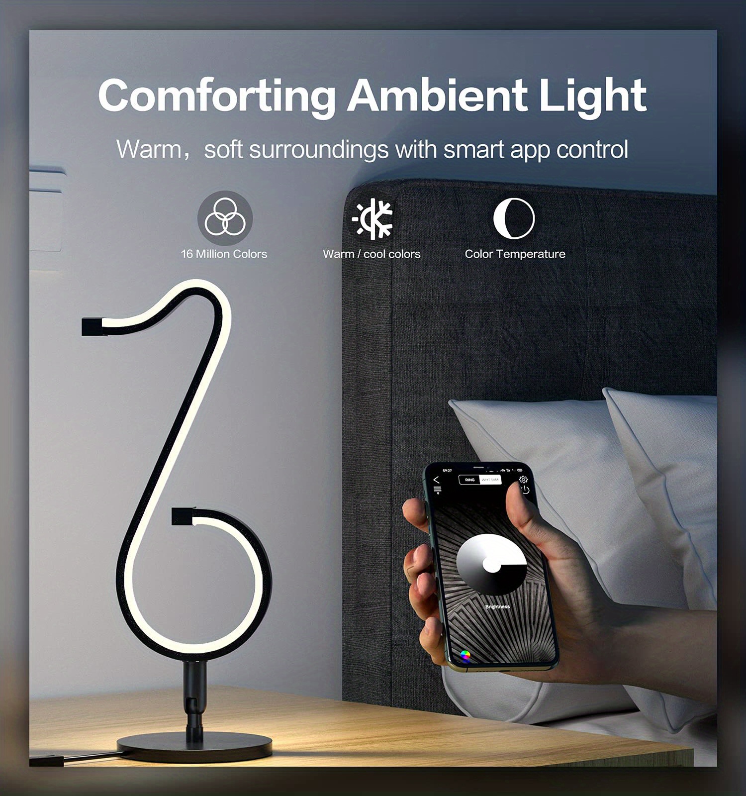 light up your gaming room with this musical note smart table lamp 1000 color changing modes 210 scene modes 255 music modes details 3