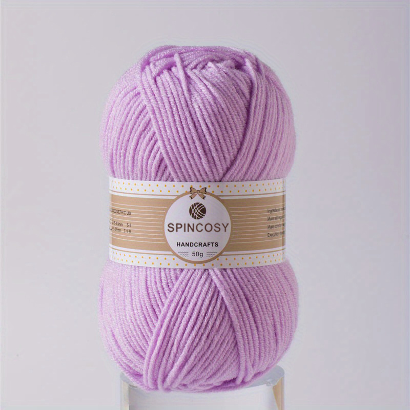 480 Yards Soft Acrylic Yarn, Aeelike 4 Pcs Crochet Yarn Assorted Colors  Fine-Sport Yarn Ball for Crochet & Hand Knitting Weaving DIY Craft - Purple