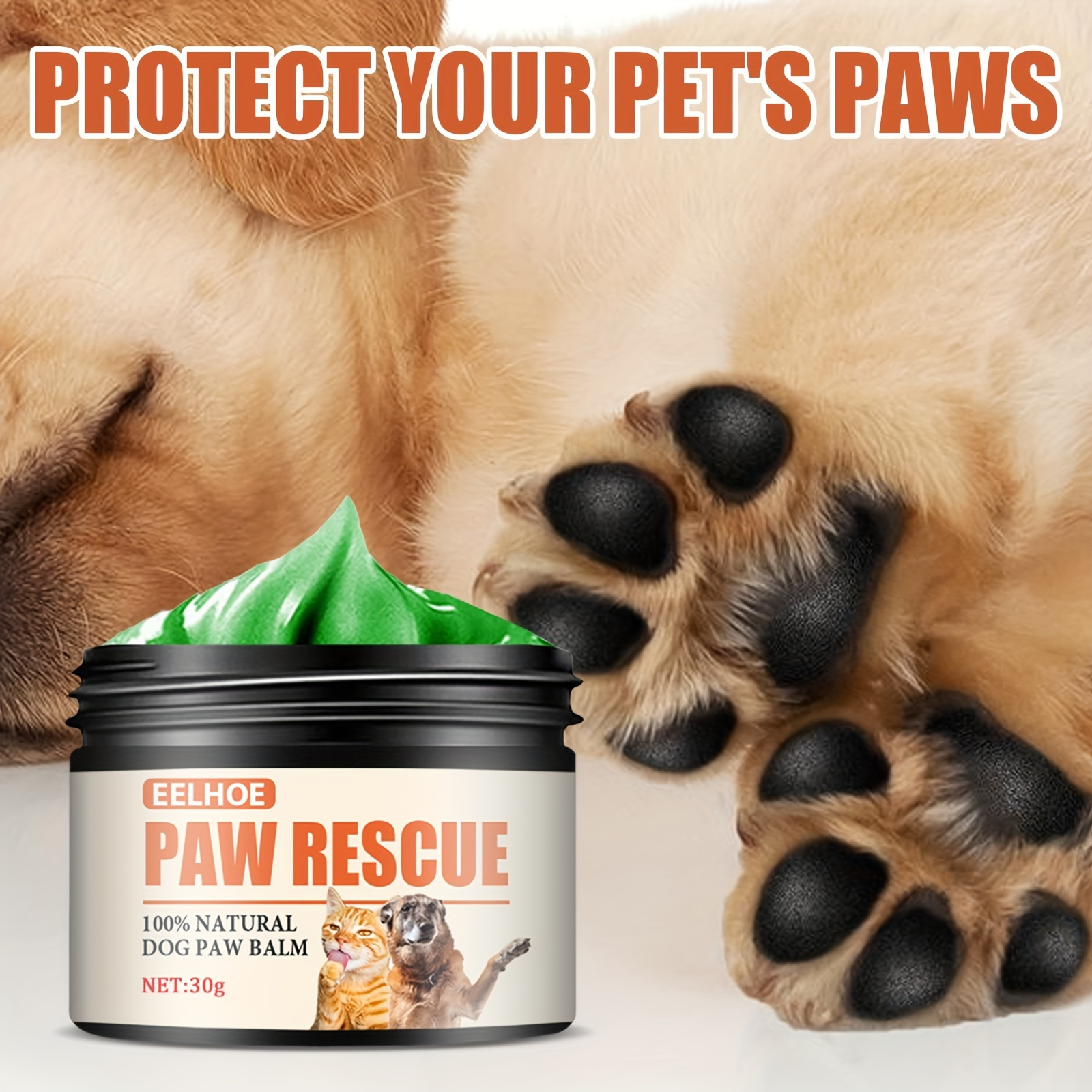 

Paw Rescue, Moisturizing Pet Paw Care Cream For Cats And Dogs - Soothes And Repairs Cracked Paws - 30g