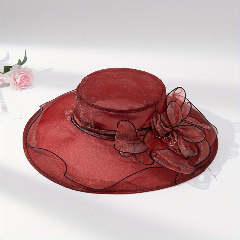 Compre Sombrero De Sol Para Mujer, Sombrero De Verano Rojo Con Red
