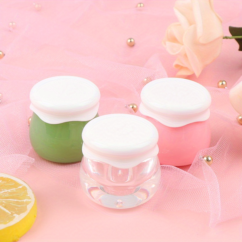 STOCK 10ml Acrylic Cute Pink Cream Jar Honey Pot Shaped Small Jar